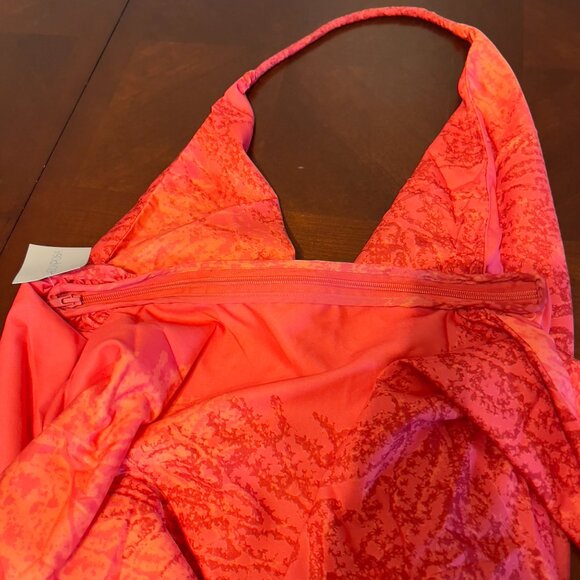 Modaposa 2-Pcs Wide Leg Pants Smocked Waist & Matching Beach Bag Orange Boho - Picture 5 of 10